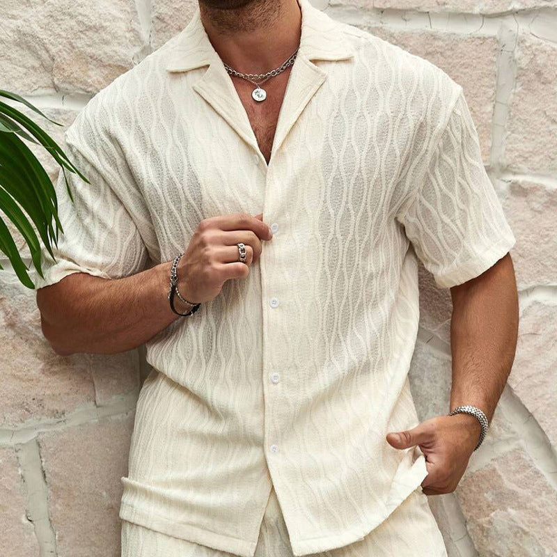 Men`s Summer 2-Piece Set Shirt & Shorts