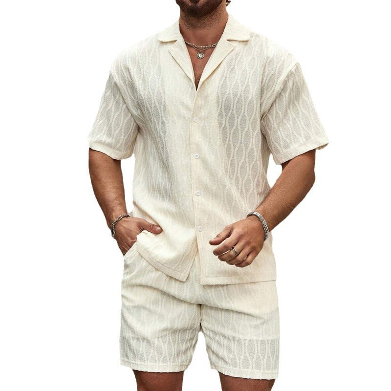 Men`s Summer 2-Piece Set Shirt & Shorts