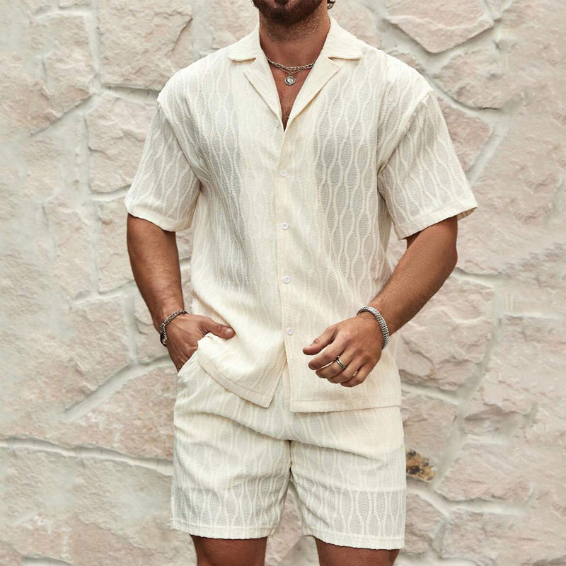 Men`s Summer 2-Piece Set Shirt & Shorts