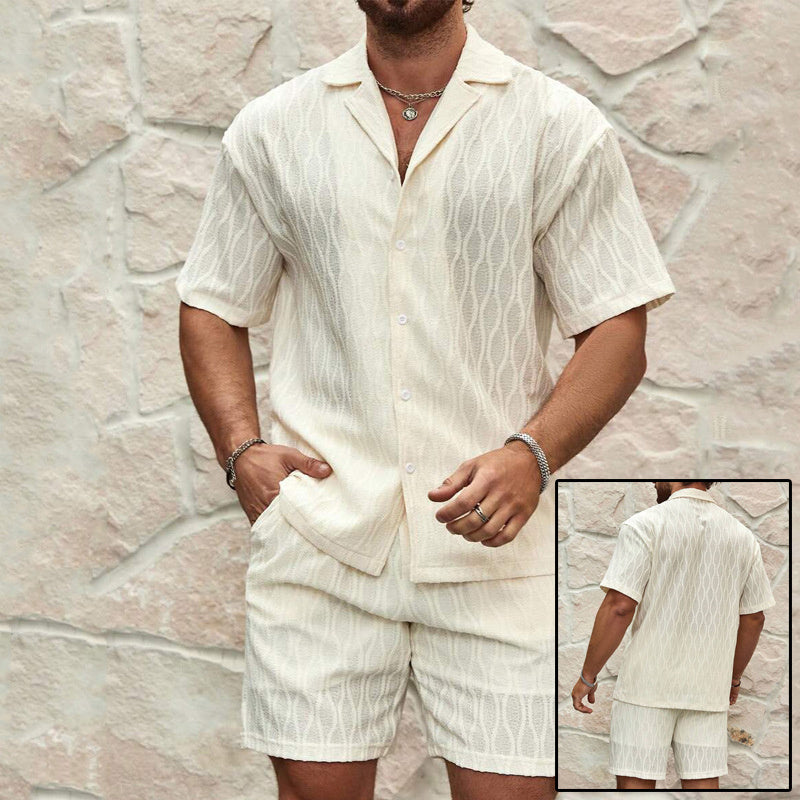 Men`s Summer 2-Piece Set Shirt & Shorts