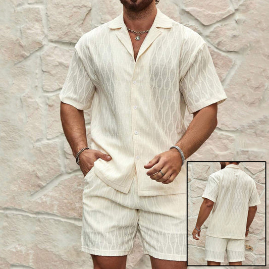 Men`s Summer 2-Piece Set Shirt & Shorts